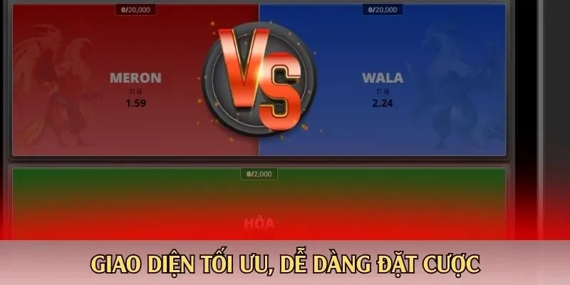 Giao diện tối ưu, dễ dàng đặt cược