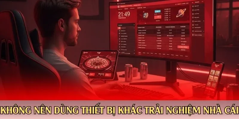Không nên dùng thiết bị khác trải nghiệm nhà cái