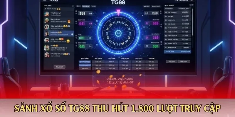 Sảnh xổ số TG88 thu hút 1.800 lượt truy cập